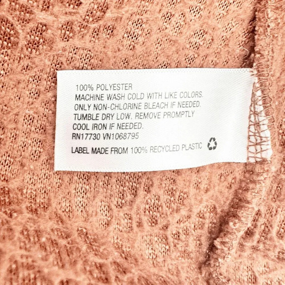 A New Day Fuzzy Teddy Sweater Womens Size M Brown Sherpa Crew Neck Pullover - Picture 5 of 6